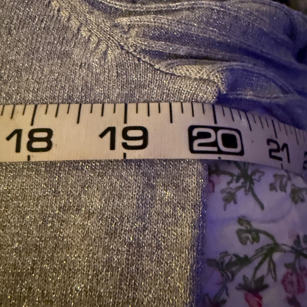 Talbots Gray Ribbed Sleeve Sweatshirt - Picture 10 of 12